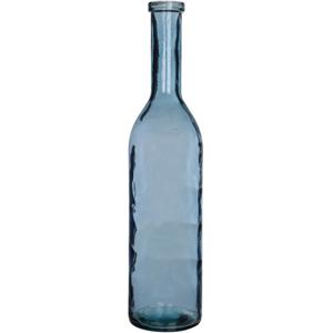 Flesvaas groot - Rioja - blauw transparant - eco glas - 18 x 75 cm