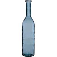 Flesvaas groot - Rioja - blauw transparant - eco glas - 18 x 75 cm