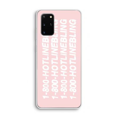 Hotline bling pink: Samsung Galaxy S20 Plus Transparant Hoesje