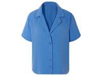 esmara Dames mousseline-blouse (36, Lichtblauw)