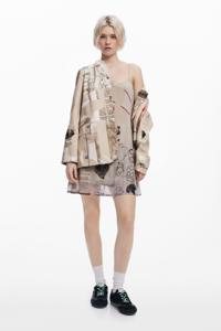 Collage jurk M. C. Lacroix - BROWN - XS