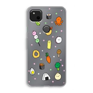 Happy bento friends: Google Pixel 4a Transparant Hoesje