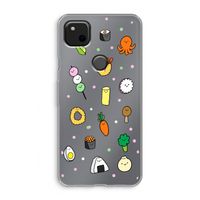 Happy bento friends: Google Pixel 4a Transparant Hoesje