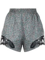 Rabanne short à fleurs - Bleu