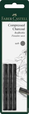 Faber Castell Houtskool Pitt Monochrome - geperst S 3 st. blister
