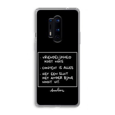 Mijn Motto's: OnePlus 8 Pro Transparant Hoesje