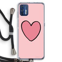 Hartje: Motorola Moto G9 Plus Transparant Hoesje met koord