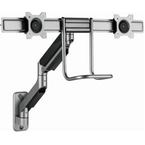 Gembird Monitorarm met gasveer voor 2 monitoren (wandmontage), space grey