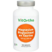 Vitortho Magnesium bisglycinaat 100 mg en taurine 200 mg Vitortho Magnesium bisglycinaat 100 mg en taurine 200 mg