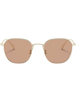 Oliver Peoples lunettes de soleil Clyne à monture carrée - Or