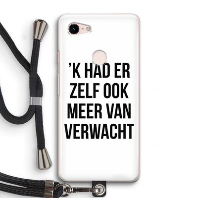 Meer verwacht: Pixel 3 Transparant Hoesje met koord