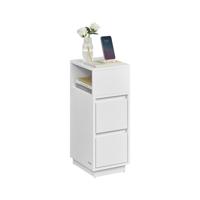 Nachtkastje met lades en open vak voor flexibele opslag, wolk wit / 1