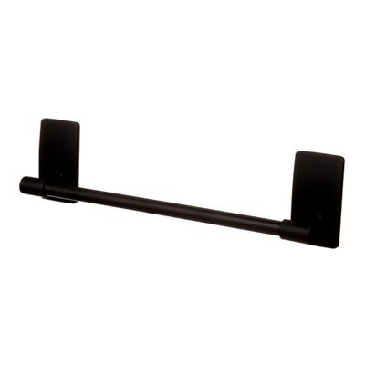 Handdoekrek met stang Command 29,9 x 7,7 x 4,7 cm Zwart Metaal