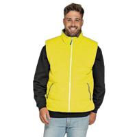 Outdoor bodywarmer voor heren - geel - winddicht - mouwloos - sport vest - thumbnail