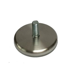 RVS stelvoet rond diameter 7 cm (M10)