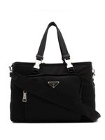 Prada sac pour animaux Re-Nylon à plaque logo - Noir Prada sac pour animaux Re-Nylon à plaque logo - Noir