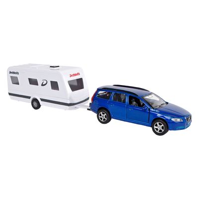 Kids Globe volvo v70 met dethleffs caravan