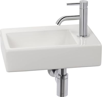 Clou Flush 2 complete fonteinset rechts wit/Chroom