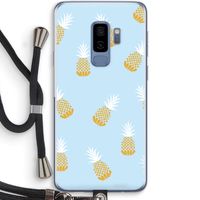 Ananasjes: Samsung Galaxy S9 Plus Transparant Hoesje met koord
