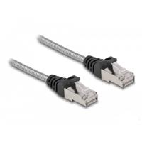 Delock 80249 RJ45 Netwerkkabel, patchkabel CAT 6A U/FTP 2.00 m Zwart, Zilver 1 stuk(s)