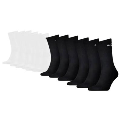 PUMA Sportsokken 12-Pack Wit en Zwart