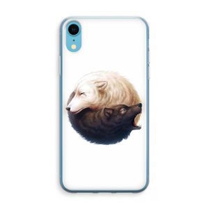 Yin Yang Wolves: iPhone XR Transparant Hoesje
