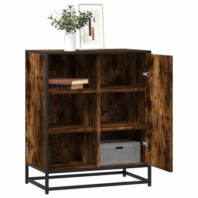 Dressoir 62x35x76 cm bewerkt hout gerookt eikenkleurig
