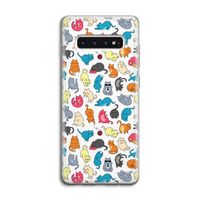 Kleurrijke katten: Samsung Galaxy S10 4G Transparant Hoesje