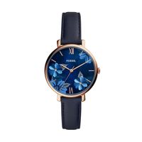 Horlogeband Fossil ES4673 Leder Blauw 14mm