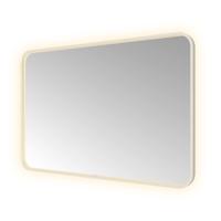 Spiegel Hotbath &MORE 80x120 cm LED-Verlichting Spiegelverwarming Rechthoek Afgerond RVS