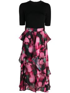 Ted Baker robe courte Darciia à fleurs - Noir