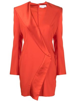Genny robe courte à bords satinés - Rouge