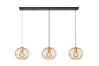 Lucide DANZA - Hanglamp - 3xE27 - Mat Goud / Messing