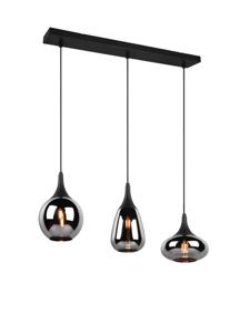 Trio 3-lichts hanglamp Lumina met smoke glas 317000332