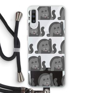 Cats: Samsung Galaxy A70 Transparant Hoesje met koord