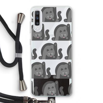 Cats: Samsung Galaxy A70 Transparant Hoesje met koord