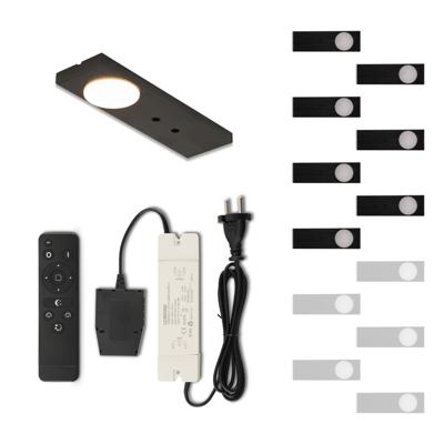 Set LED-opbouwspot met afstandsbediening Ludo zwart 3W 2700K 1-12 stuks