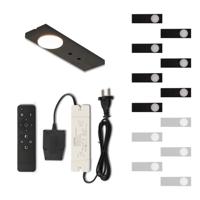 Set LED-opbouwspot met afstandsbediening Ludo zwart 3W 2700K 1-12 stuks