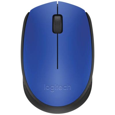 Logitech M171 Muis Draadloos, Radiografisch Optisch Blauw, Zwart 3 Toetsen 1000 dpi