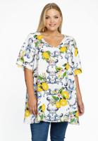 Yoek Tuniek met V-hals LEMON | Wit | Maat 58/60