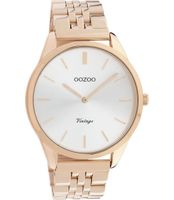 OOZOO Timepieces Horloge Vintage Rosé Goud/Zilver | C9988 - thumbnail