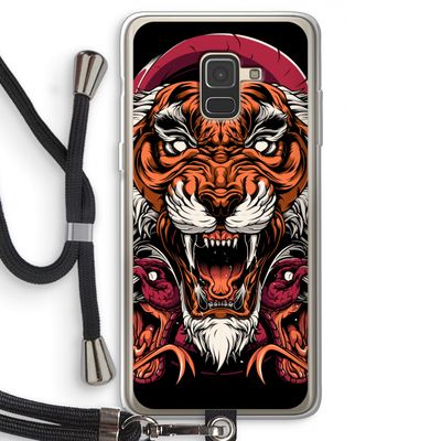 Tiger and Rattlesnakes: Samsung Galaxy A8 (2018) Transparant Hoesje met koord