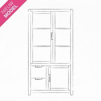 Vitrinekast Vermont | Hout  | Eikenhout | Bruin - thumbnail