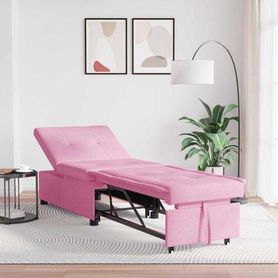 Slaapbank Roze 194 x 67 x 37 cm Stof