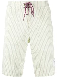 Thom Browne short de bain à rayures - Vert