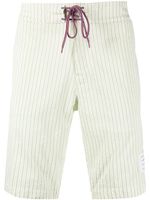 Thom Browne short de bain à rayures - Vert - thumbnail