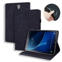 Voor Galaxy tab A 10 5 T590/T595 kalf patroon dubbele vouwen ontwerp reliëf lederen draagtas met houder & kaartsleuven & pen slot & elastische band (