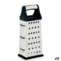 Rasper Kinvara KT171464 Zwart Zilverkleurig Roestvrij staal ABS TPR 9,5 x 21,5 x 6,7 cm (12 Stuks)
