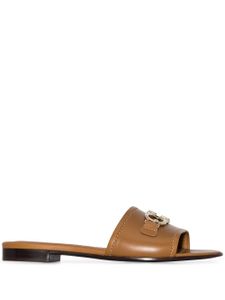 Ferragamo sandales Gancini en cuir - Marron