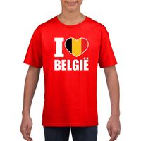 Rood I love Belgie shirt kinderen - thumbnail